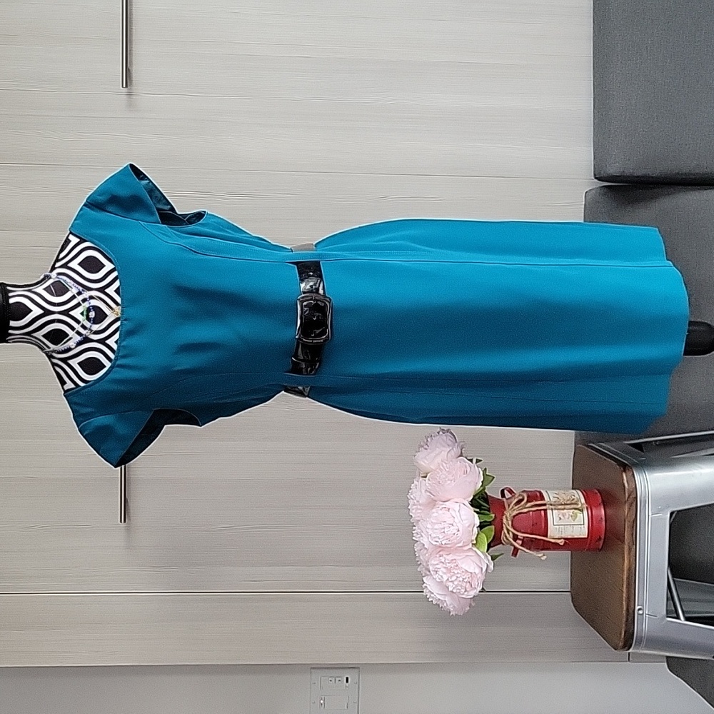 Tahari Sleeveless Dress Cobalt Blue Size 6